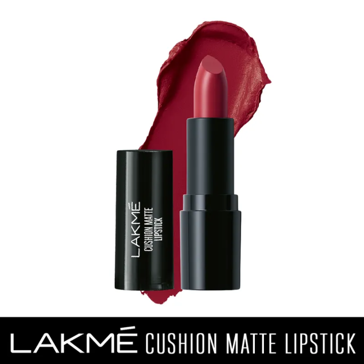 Lakme Cushion Matte Lipstick Red Wine - 4.5 g