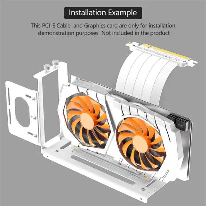 Vertical%20GPU%20Mount%20Bracket,2%20Graphics%20Card%20Steering%20Holder%20Slots%20with%20Hardware,EGPU%20Dock,External%20GPU%20Docking%20Station%20White%20-%20Image%203