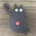 Home Dining Table Cat Coaster Cat Butt Coasters Cat Butt Coaster Knitted Coaster Factory Direct Sale. 