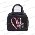 Colour Heart Cat Dog Paw Print Portable Lunch Bag Women Men Kids Food Thermal Box Multi-function Office Bento Insulated Handbag. 