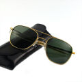 Aviation ao logo sunglasses women men with Original box 2022 square American Army Military Optical pilot driving glass uv400. 