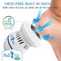 Rechargeable Electric Foot File PediVac – Callus Remover for Feet with Built-in Vacuum Removes Dead Skin from Feet. 
