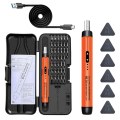 NAMUNY Electric Screwdriver Set Precision Power Tool Kit Rechargeable Wireless Mini Small Bits for Mobile Cell Computer Orange. 