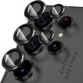 For Samsung Galaxy S23 Ultra Camera Lens Protector - Individual Metal Ring Lens Cover - Black. 