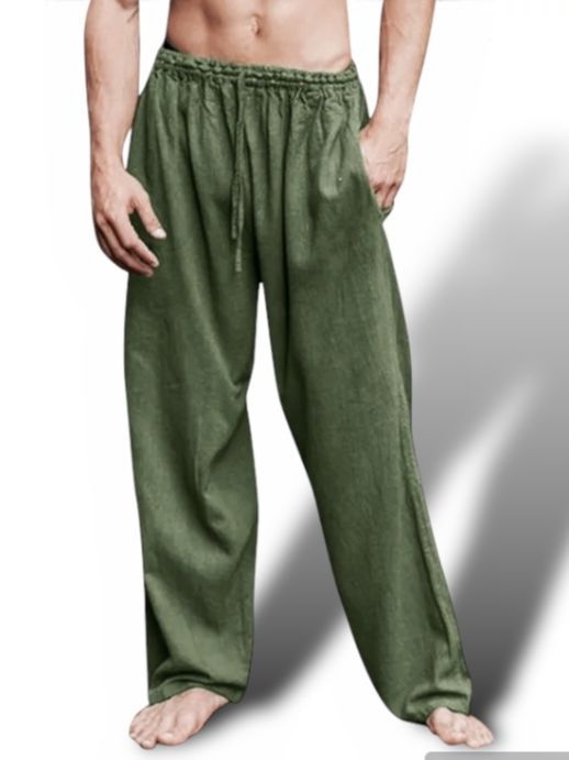 Mens%20Cotton%20Linen%20Drawstring%20Pants%20Elastic%20Waist%20Casual%20Jogger%20-%20Image%203