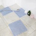 4pcs Non-slip Mosaic Mat Shower Bath Pad Pvc Massage Solid Color Suitable For Home, Bathroom And Toilet Longdurable And Safe Per 30*30 cm. 