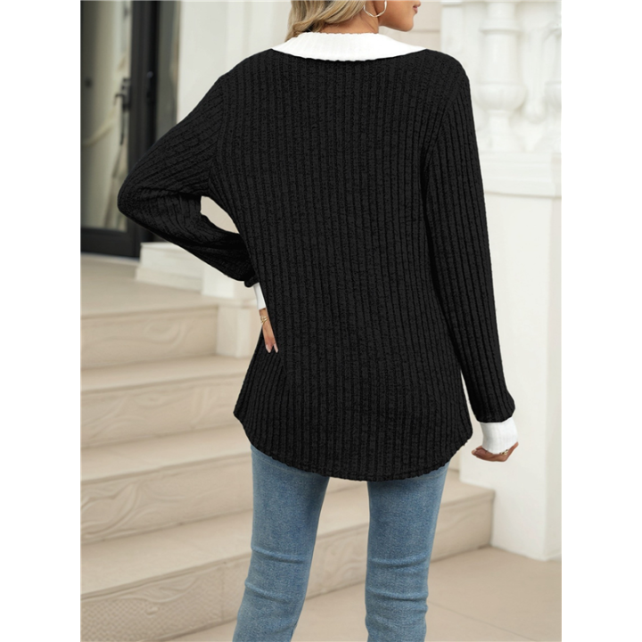 Women's%20V%20Neck%20Sweaters%20Black%20XXL%20-%20Image%207