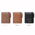 PU Leather Three Fold Wallet Business Multi-function Card Holders Men's Short Wallet Soft Multi-position Male Leather Purse Male. 