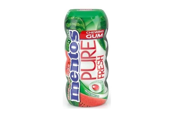 Mentos Pure Fresh Watermelon Sugar Free Curvy Bottle - Watermelon Flavor – 10 pcs