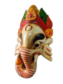 Wooden Lord Ganesh Mask (9 inches) / Gift Item / Wall Decor. 