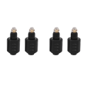Sptrry4 Packs Optical 3.5mm Female Mini Jack Plug to Digital Toslink Adapter. 