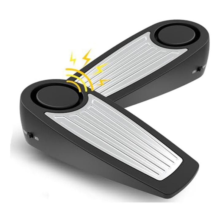 Door Stop Alarms 130DB Intruder Alert Siren,Floor Mount Type,Rubber Security Devices Door Wedge for Home,Hotel,Dorm Room