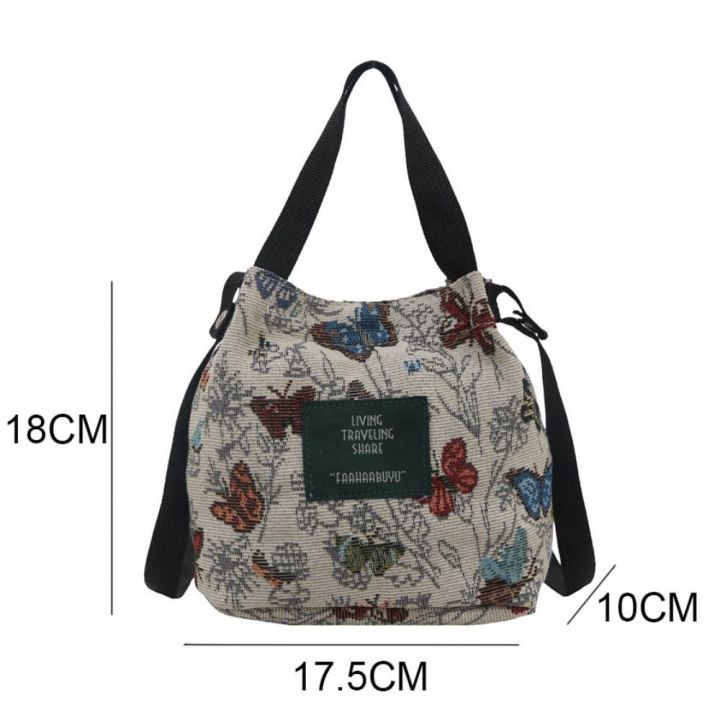 Retro%20Nylon%20Shoulder%20Bag%20Flower%20Pattern%20Comfortable%20Bucket%20Bag%20Large%20Capacity%20Portable%20Tote%20Bag%20-%20Image%202