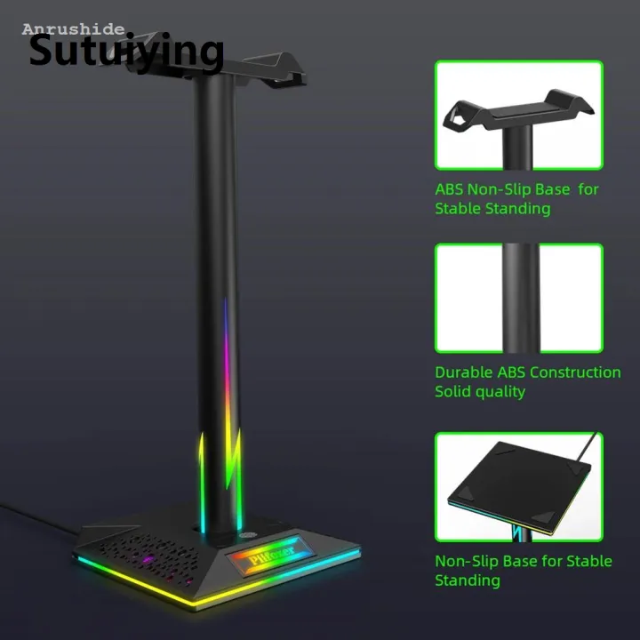 Sutuiying%20Fashion%20Anrushide%20RGB%20Gaming%20Headphone%20Stand%20Rack%206%20Monochrome%20Modes%20Gamer%20Headset%20New%20Display%20Stand%20Headset%20Holder%20Hanger%20Earphone%20Accessories%20-%20Image%204