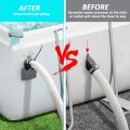 Pool Hose Holder Protection, 2 Pieces 38 Mm Swimming Pool Pipe Holder, Pool Hose Holder,Hose Holder (Grey). 