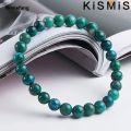 Wenefang KISMIS 1PC Malachite Stone Jewelry Women Men Crystal Green Gemstone Round Beads Stretch Fashion Bracelet. 