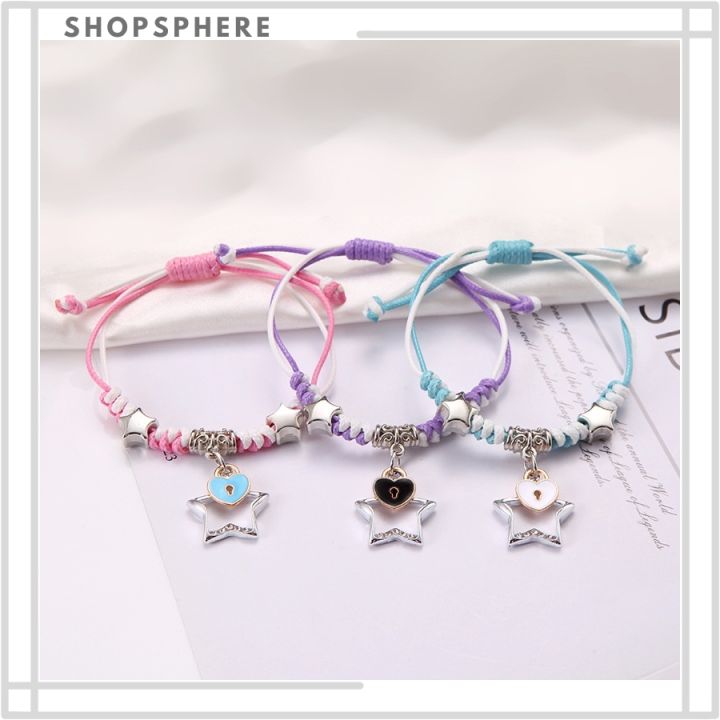ShopSphere%203pc%20Lucky%20Charm%20Handmade%20Couple%20Trio%20Friendship%20Bracelet%20Moon/Bff/Sunflower%20Style%20for%20Friend%20Kids%20GirlFriends/lover%20Wax%20Rope%20Bracelet%20Fashion%20Accessories%20as%20Birthday%20Christmas%20gifts%20Mother's%20Day%20Gift%20-%20Image%205