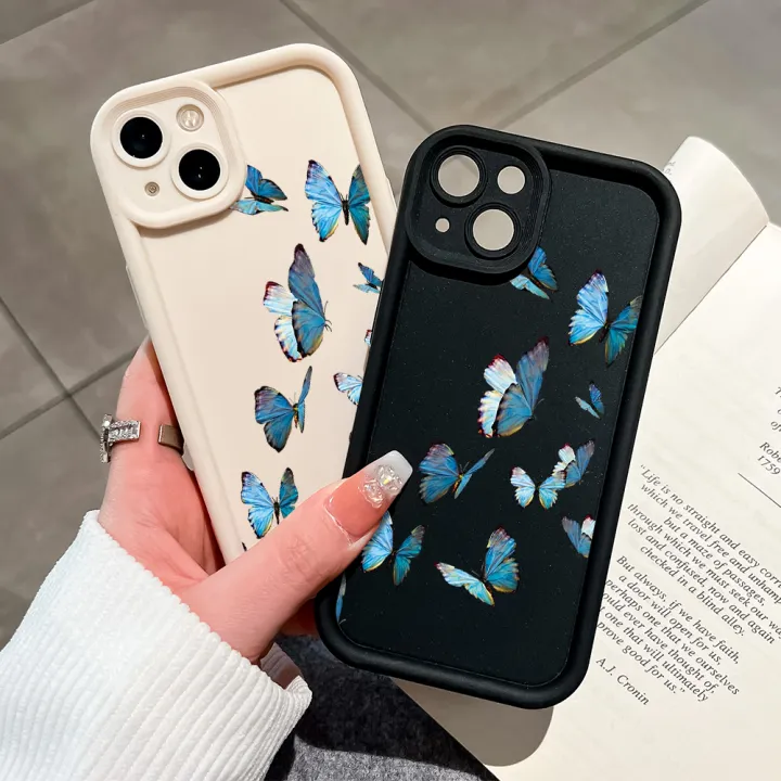 Hontinga%20for%20OPPO%20A58%204G%20Back%20Cover%20Blue%20Butterflies%20Pattern%20Ladder%20Soft%20Camera%20Protection%20Rubber%20Phone%20Case%20-%20Image%205