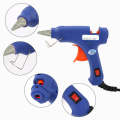 Hot Melt Glue Gun with 10pcs Glue Sticks 20-watt Blue. 