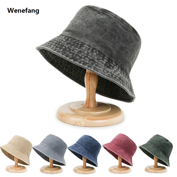 Wenefang%20Washed%20Denim%20Bucket%20Hat%20Wide%20Brim%20Cotton%20Fisherman%20Hat%20Summer%20Bargain%20price%20Panama%20Sun%20Hat%20Outdoor%20Beach%20Fishing%20Cap%20For%20Aldult%20Kids%20-%20Image%202