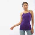 Purple Cotton Plain Sando Women's Clothing. 