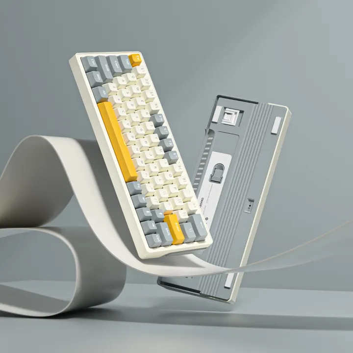 Zifriend%20ZA63%20Pro%20RGB%20Hot%20Swappable%20Wireless/Bluetooth/Wired%20Mechanical%20Keyboard%20%E2%80%93%20Tnt%20Yellow%20Switch%20-%20Image%204