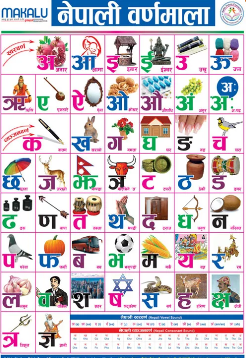 Alphabet%20Chart%20in%20Nepali%20and%20English%20ABC%20Chart%20Both%20Side%20Printed%20(18%20In%20by%2028%20Inc)%20Alphabet%20A,B,C+ka%20,Kha%20-%20Image%202