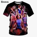 3D printed male fantasy horror movie weird new fashion hot selg kochi story tv women's casual crew neck t-shirt. 