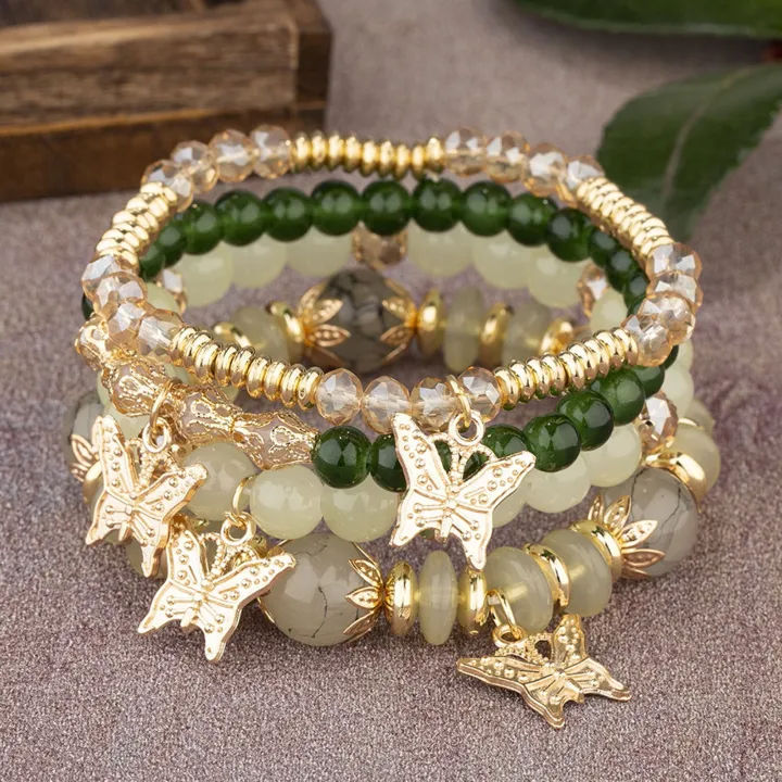 CARAT%20Butterflies%20Pendant%20Elastic%20Wristband%20Boho%20Style%20Butterfly%20Beaded%20Bracelet%20Set%20Elastic%20Wristband%20Jewelry%20Gift%20for%20Women%20Women%20-%20Image%203
