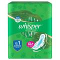 Whisper Ultra Clean Sanitary Pads for Women, XL+, 7 Napkins Single Pack. 