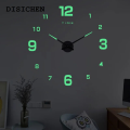DISICHEN Sales promotion wall clock 3D Luminous Large Wall Clock Modern Design DIY Digital Table Wall Clocks Wall Clock Free Shiping Living Room Decorative Watch. 
