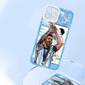 Jizetin for Vivo Y76 5G Back Cover Crystal Transparent Messi Star Soft Full Camera Cover Protection Phone Cases. 
