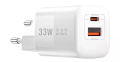 Wiwu USB & Type-C Fast Charger | Nano Gan Travel Charger | Model : Wi-U008 | 33W | 100% Genuine. 
