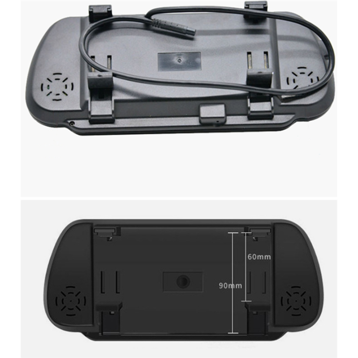 7%20Inch%20Car%20LCD%20Mirror%20Monitor%20Parking%20Screen%202%20AV%20Input%20Auto%20Display%20Assist%20for%20Rear%20View%20Reversing%20Camera,%20Easy%20to%20Use%20-%20Image%203