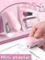 1set Mini Portable Stapler Set, Simple Multifunctional Student Small Stapler And Staple Gun, Office Binder, Suitable For Binding Documents And Stationery. 