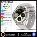 Linman For Huawei Smart Watch Men Watch 4 Pro AMOLED HD Screen Blueto2025 New oth Call NFC Health Monitoring Smartwatch 2024 New Watch GT4Pro. 