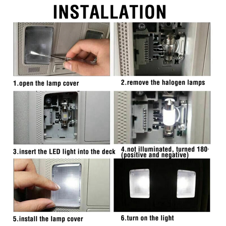 NAMUNY%208%20Pack%2031mm%20Reading%20Light%20Car%20LED%20Light%20Reading%20Light%20for%20Car%20Cabin%20Light%20License%20Plate%20Light%20-%20Image%204