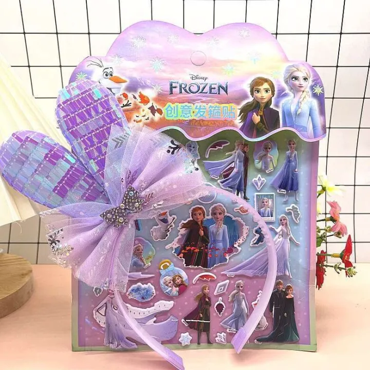 New%20Childrens%20Rabbit%20Ear%20Headband%20Furong%20Leather%20Three-dimensional%20Bubble%20Girl%20Princess%20Dress%20Up%20Cartoon%20Sticker%20Gift%20-%20Image%207