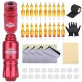 Tattoo Machine Kit Rotary Motor Tattoo Pen Tattoo Power Supply 5RM/5RL Integrated Needle Transfer Paper Practice Skin Ink Cup Gloves Bandage Tattoo Equipment. 