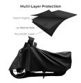 Black Dust Proof Water Resistant Double Mirror Pocket Bike Body Cover For Bike And Scooter - Bike Covers. 