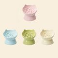 Food Dispenser Ceramic Cat Slow Food Bowl Cute Slanted Mouth Dog Feeding Basin Anti Tipping Creative Pet Drinking Feeder Kitten Puppy. 