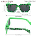 1PC Fashion Thug Life Sunglasses Novelty Gamer Robot UV Protection Sunglasses Birthday Party Cosplay Pixel Mosaic Sun Glasses. 