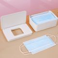 Mask storage box dustproof flip cover portable for home use. 