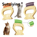 Sutuiying Pet Cat Comb Massage Brush Shell Shaped Handle Pet Grooming Massage Tool To Remove Loose Hairs For Cats Cleaning Accessories. 