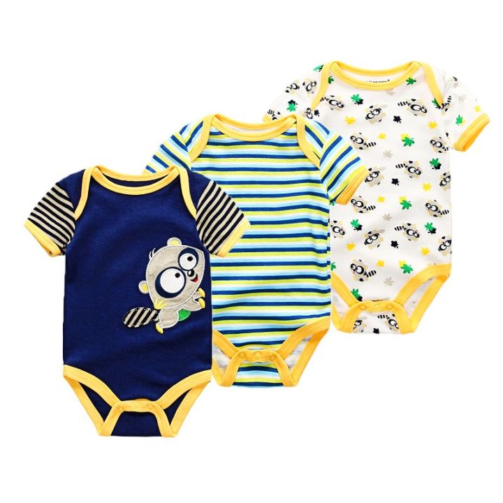 Baby%20Bodysuit%20Short%20Sleeve%20One-piece%20Suit%20Newborn%20Jumpsuit%20Infant%20Vest%20for%20Baby%20Boys%20and%20Girls%200-12%20Months,%20Pack%20of%203%20-%20Image%205