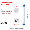 USB Rechargeable T5 LED Light Tube Magnetic Market Night Lights Portable Emergency Camping Fishing Wand With Hook. 