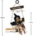 Scary Spooky Props Wooden Pendant Haunted House Props Home Door Bar Club Decor Halloween Hanging Ghost Witch Dolls. 