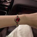 [ many stars ] Red Watch Pull-out Super Flash Bracelet Female Light Luxury Temperament Hand Jewelry. 