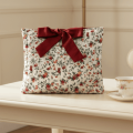 Cute Portable Floral Book Storage Bag Lightweight Large Capacity Cosmetic Organizer Bow Tie Quilted Design Makeup Bag Makeup Organization. 