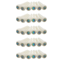 fasdaga 5X Guitar Bone Bridge Pins with 5.3mm Position Abanlone Dot for Acoustic Guitar Parts Replacement. 